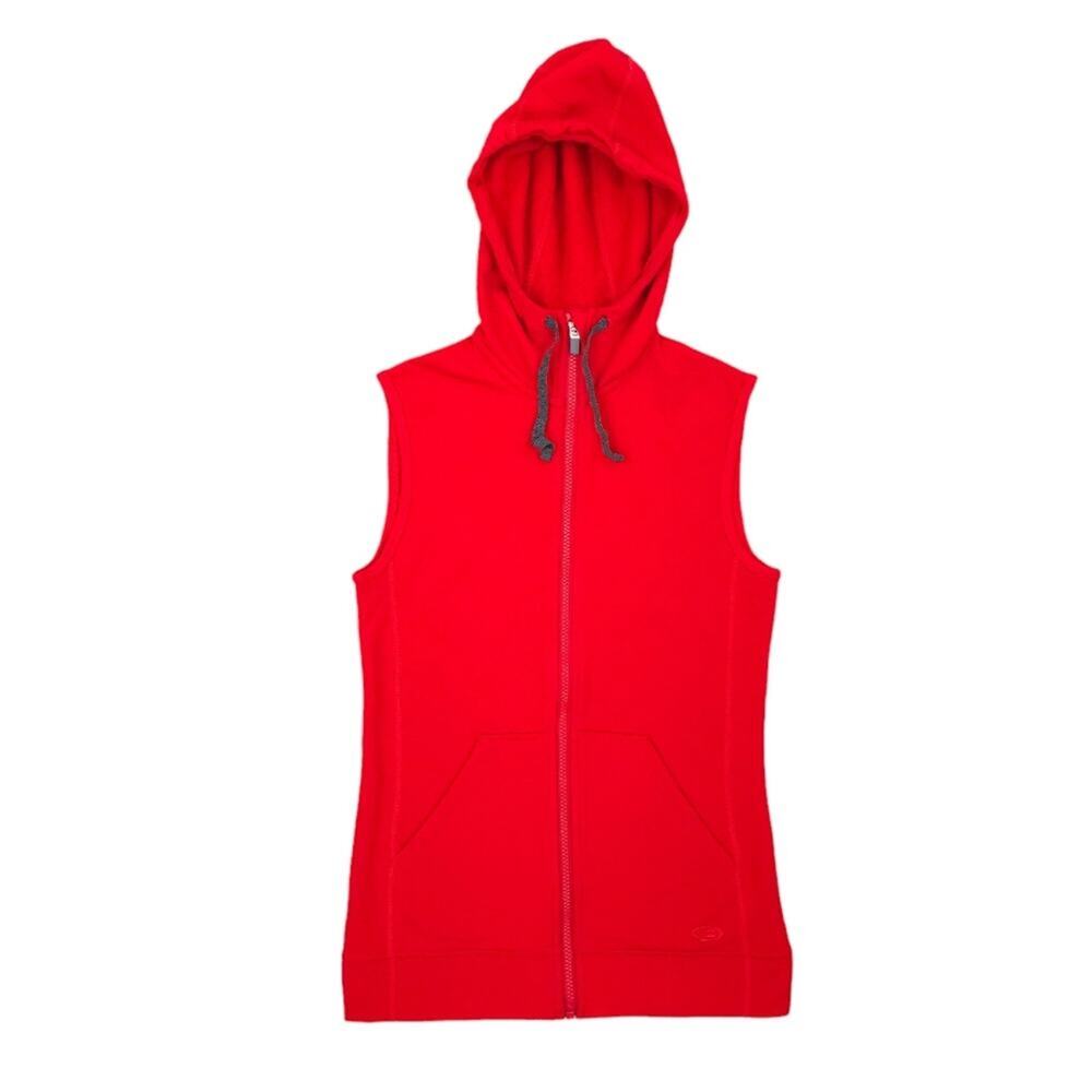 Icebreaker Womens RealFLEECE Dia Hooded Merino Wool Vest Rocket Red
